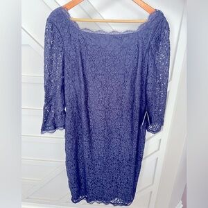 Adrianna Papell Size 16, Navy Lace dress. never worn. Tags still on.